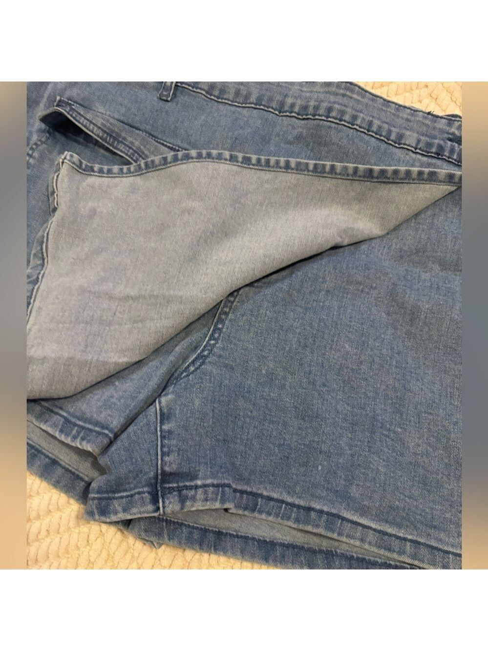 Blue Denim Mini Skirt Short Stylish - Picture 8 of 9